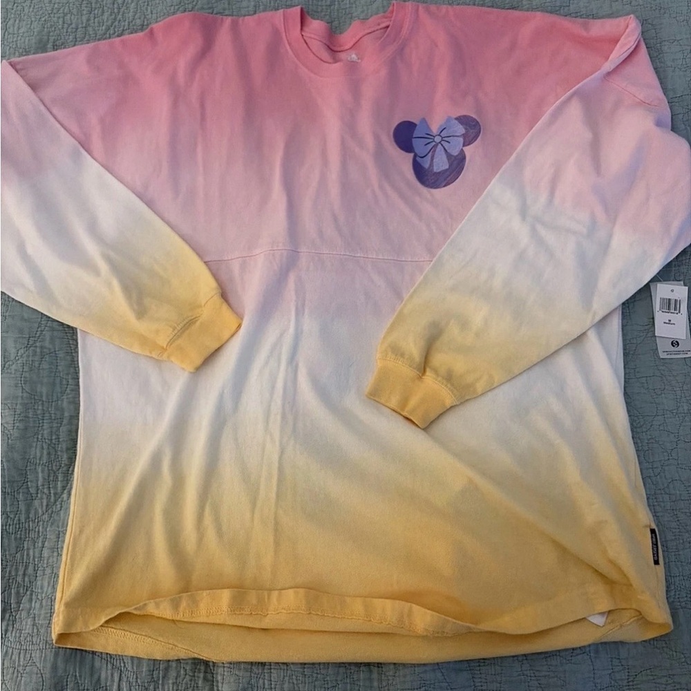 Disney World Epcot French Bonjour Ombre Minnie Mouse Spirit Jersey Shirt NWT M - Picture 2 of 5